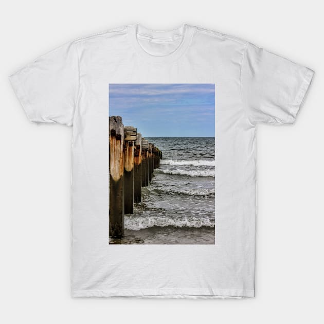 Groynes at Horsey Gap T-Shirt by avrilharris